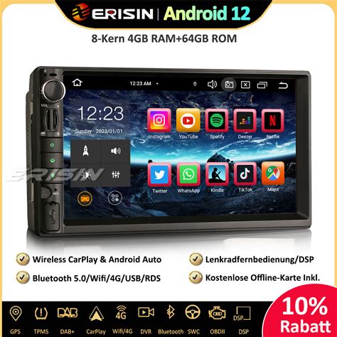 Erisin Es U Kern Android Doppel Din Autoradio Gps Navi Carplay