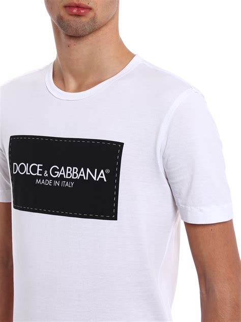 T Shirts Dolce And Gabbana Dandg Label Print T Shirt G8ig9tfh7ebhwl87