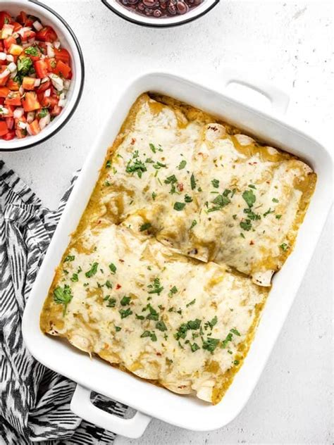 Green Chile Chicken Enchiladas Recipe Budget Bytes