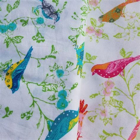 Blue Bird Fabric Etsy