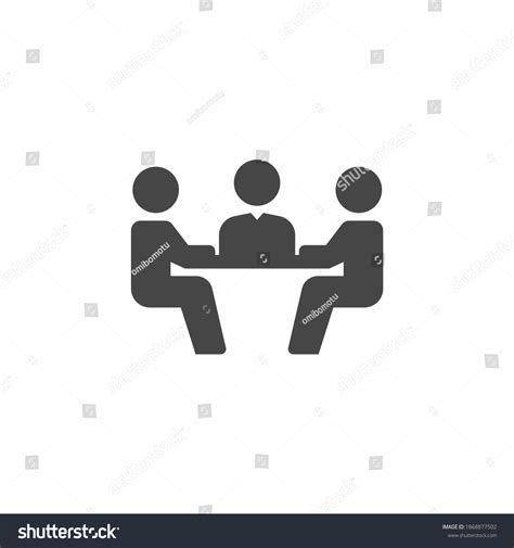 Business Meeting Icon Black White Vector Stock Vector (Royalty Free ...