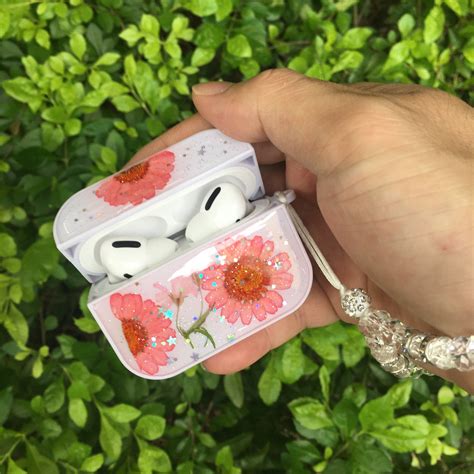 Real Dried Pressed Flower Airpods Pro Case Cute Airpod 1 2 Pro Etsy