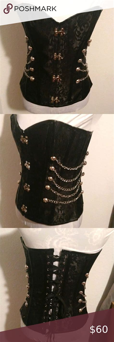 Lock And Loaded Chains And Buttons Steampunk Goth Corset Goth Corset