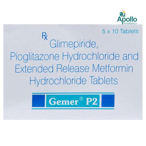 Gemer P2 Tablet 10s Price Uses Side Effects Composition Apollo