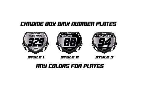 Chrome Colored Bmx Number Plate Decals Custom Bmx Plate Decal Clean