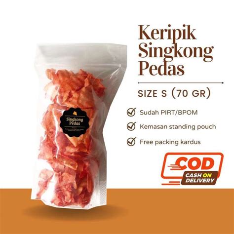 Jual Keripik Singkong Pedas Snack Cemilan Camilan Enak Gurih Pedes