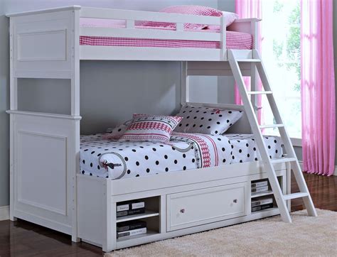 Megan Youth White Bunk Bedroom Set From New Classics 05 242 518 538 Coleman Furniture