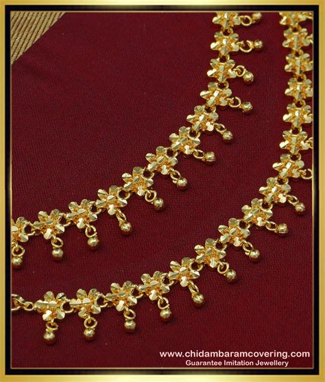 Buy New Model Real Gold Pattern Flower Design Champaswaralu One Gram