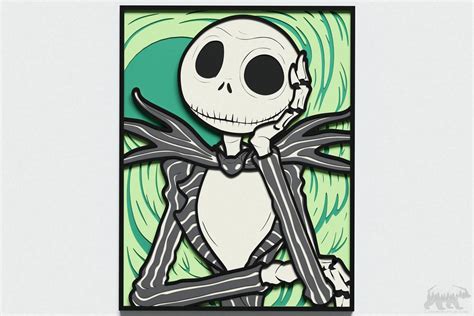 Jack Skellington Layered Design For Cutting Lasercraftum