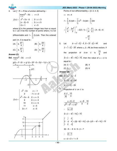 Jee Main 2022 June 29 Shift 1 Maths Question Paper With Solutions