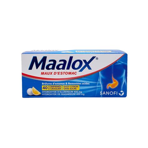 Maalox Maux D Estomac Comprim S Croquer Sans Sucre Go T Citron