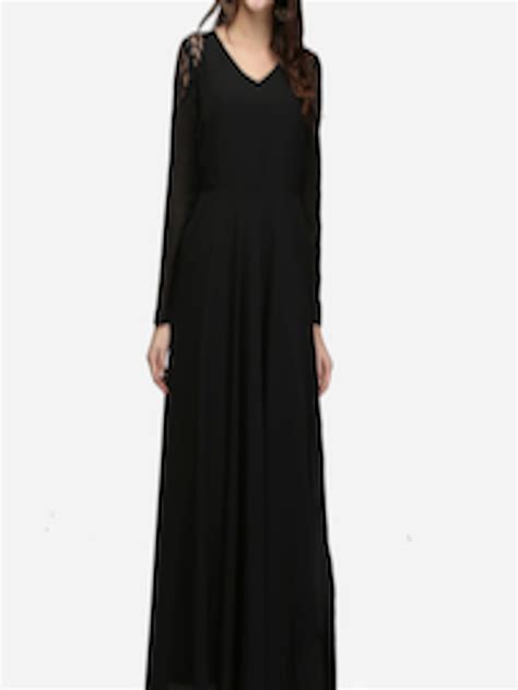 Buy Vandm Women Black Solid Maxi Dress Dresses For Women 14164984 Myntra