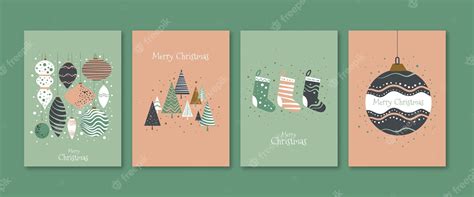 Free Vector | Hand drawn christmas cards