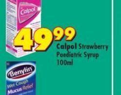 Calpol Strawberry Paediatrik Syrup Offer At Shoprite