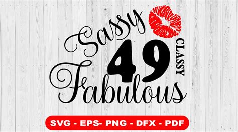 49 And Fabulous Svg Fabulous At 49 Svghappy Birthday 49 Etsy