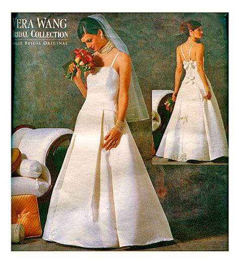 Vera Wang Wedding Gown Sewing Pattern Vogue Size Etsy