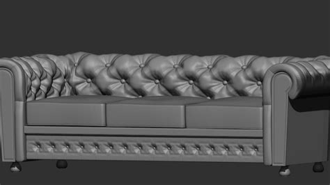 Chesterfield Sofa Modeling Zbrush To Substance Youtube