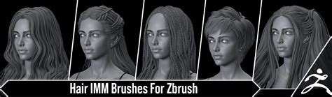 Female Hair IMM Brushes 40 Female FlippedNormals