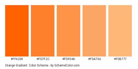 Orange Gradient Color Scheme » Monochromatic » SchemeColor.com