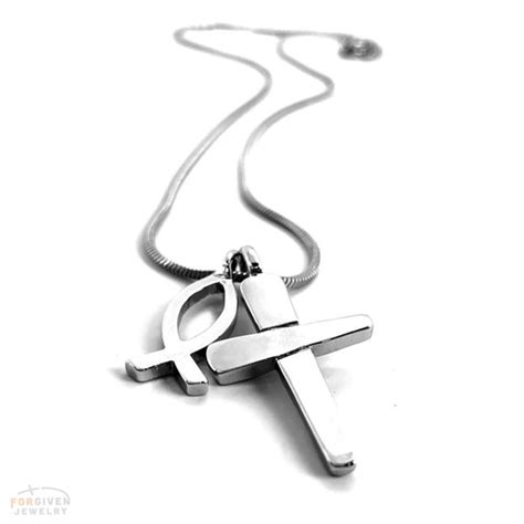 Cross Fish Chain Necklace