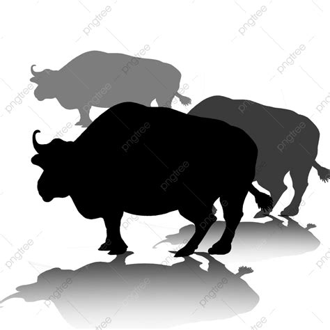 Cartoon Cow Silhouette Png Free Cartoon Silhouette Material Of Cow