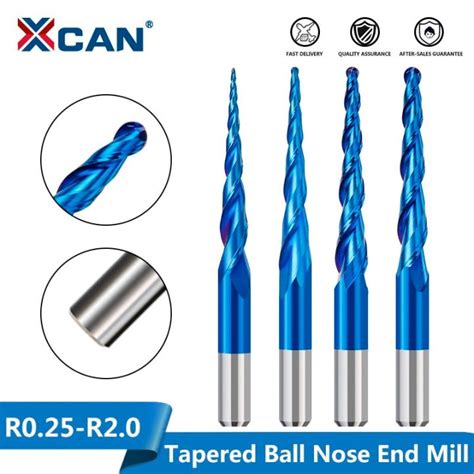 Xcan Ball Nose Tapered End Mills R R Solid Carbide Cnc Router