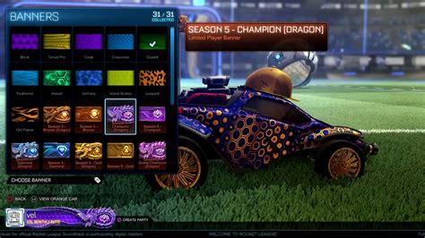 All Season 5 Rewards Rocket League Grandchampion Player Banners