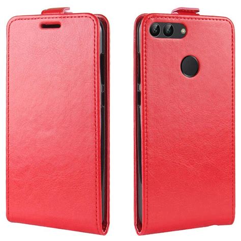 Funda Con Tapa Vertical Para Huawei P Smart Rojo