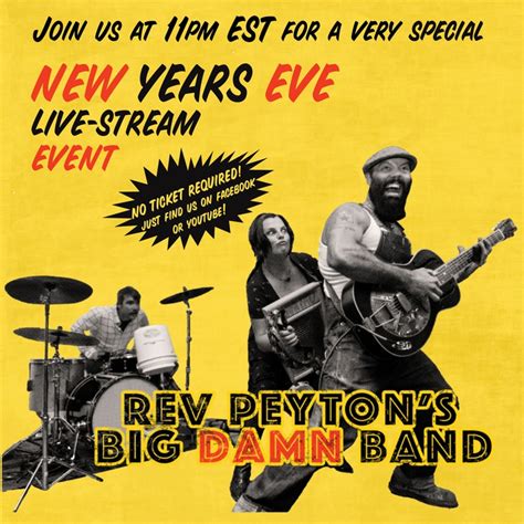 The Reverend Peyton S Big Damn Bands Live Stream Concert Dec