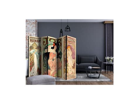 Paravent 5 Volets Alphonse Mucha Women S Ii Room Dividers A1