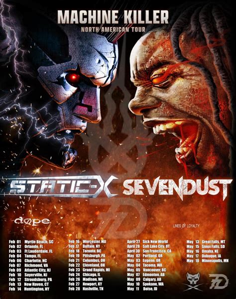 Konzert Static X Sevendust Edmonton Midway Music