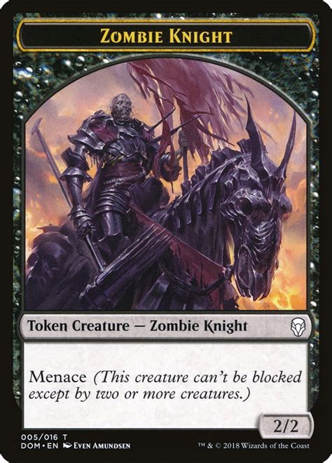 Zombie Knight · Dominaria Tokens (TDOM) #5 · Scryfall Magic The Gathering Search