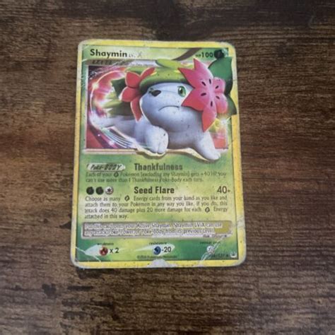 Pok Mon Tcg Shaymin Lv X Platinum Holo Rare Holo Lv X Ebay