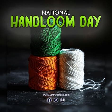 Premium Psd National Handloom Day Colorful Wool Quilting Equipment