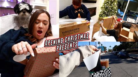 Roommates Open Christmas Presents Vlogmas Day 22 Youtube