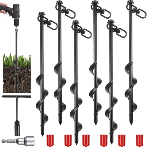 Amazon Reginary 6 Pcs 12 Inch Tent Stakes Heavy Duty Ground