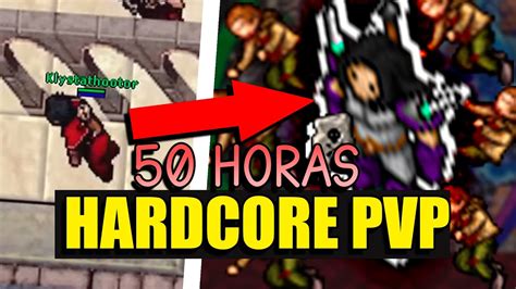 TIBIA Passei 50 HORAS Em Um Servidor Hardcore PVP YouTube