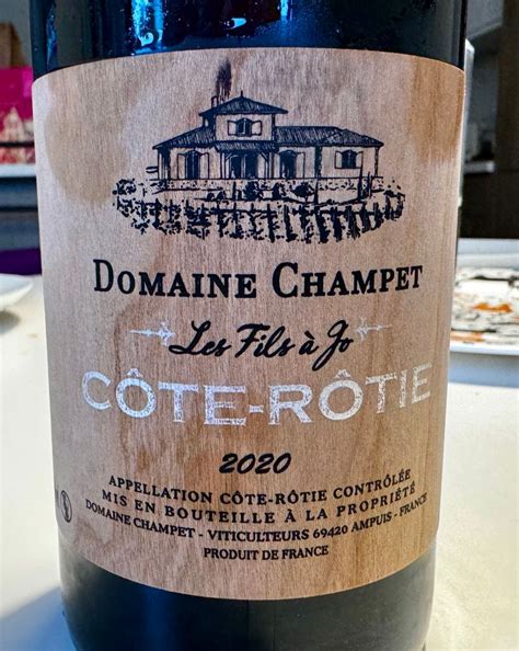 2019 Domaine Champet Côte Rôtie Les Fils à Jo France Rhône Northern