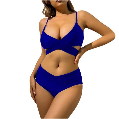 Gamivast Swim Suits For Older Women Plus Size Bikini Sets Criss