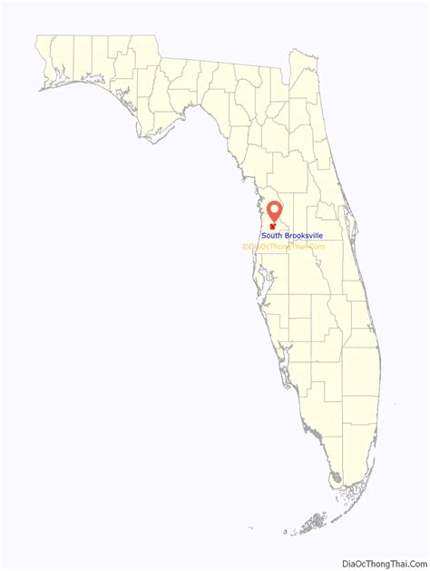 Map Of South Brooksville Cdp