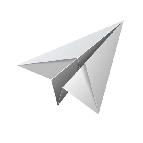 Largo avion de papel blanco PNG transparente - StickPNG