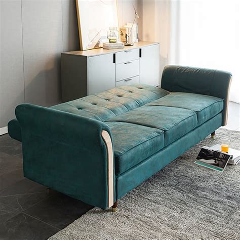 Mm Retro Green Leath Aire Upholstered Sofa Seater Sofa Solid Wood