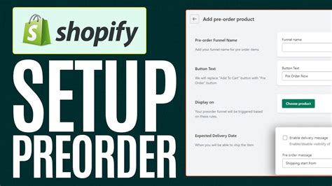 How To Set Up Pre Orders On Shopify 2024 Shopify Pre Order Setup