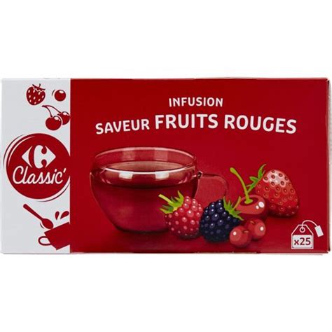 Infusion Fruits Rouges Carrefour Classic La Boite De Sachets