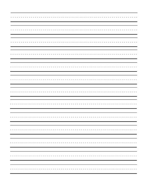 Printable Lined Handwriting Paper