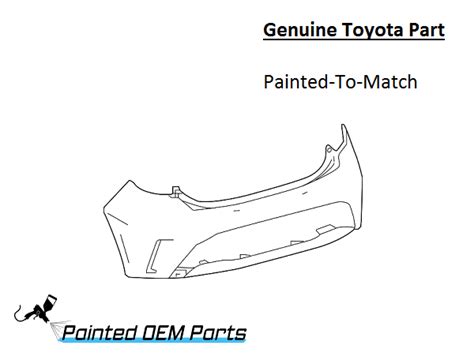 Painted 2019 2023 Toyota Corolla Rear Bumper Cover Genuine Oem