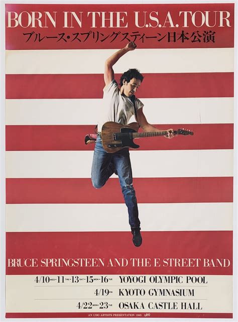 Bruce Springsteen 1985 Japanese Born In The USA Concert Tour Poster