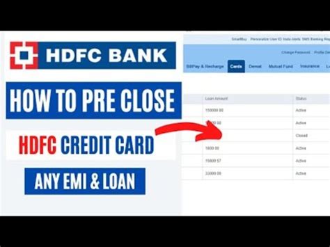 How To Cancel HDFC Credit Card Emi Loan How To Pre Close Hdfc Bank