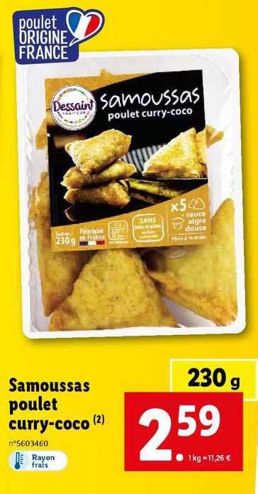 Promo Samoussas Poulet Curry Coco Chez Lidl Icatalogue Fr