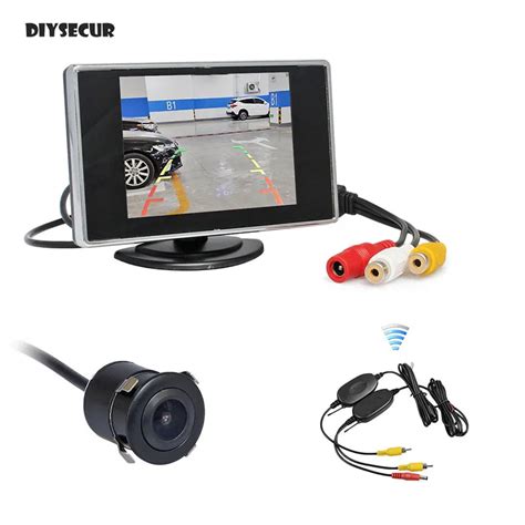 DIYSECUR Wireless 3 5 Inch TFT LCD Car Monitor Waterproof Rear View Car